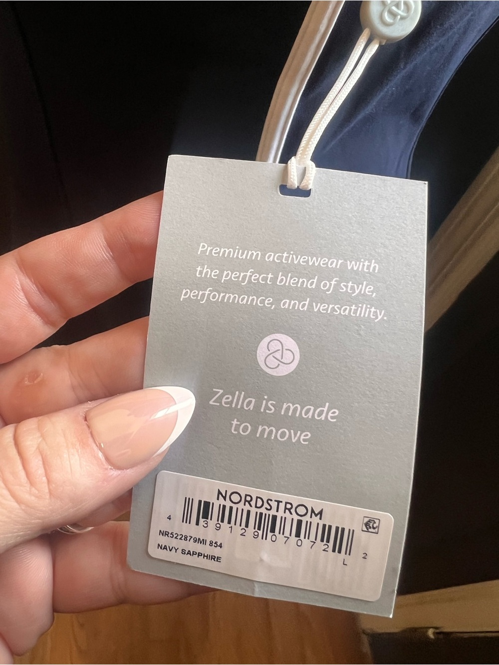 NWT Zella Serene Contrast Sport Dress Navy White Size L - Picture 4 of 10